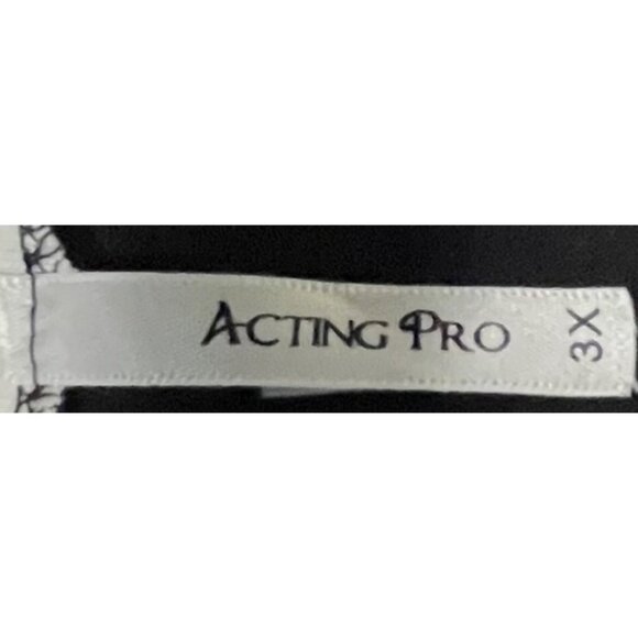 Acting Pro Women's 3X Black & White "Sassy Since Birth" Raglan Sleeve Top - Picture 3 of 3